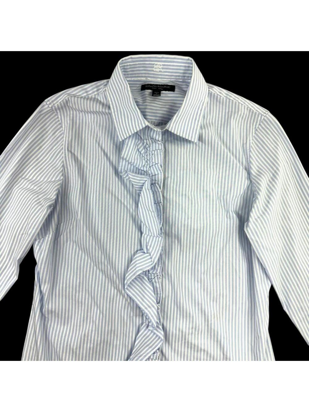 Banana Republic Riley Tailored Ruffle Button Down - Picture 4 of 8